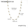 316L Stainless Steel Shell Beads Light Luxury Electroplated Round Collarbone Necklace And Bracelet For Women