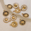 Stainless Steel Shell Round Pendant Jewelry Accessories For Women With Electroplating