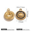 Stainless Steel Shell Round Pendant Jewelry Accessories For Women With Electroplating