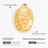 Stainless Steel Shell Starfish And Flower Pendant Necklace Electroplated Jewelry