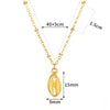 Stainless Steel Shell Starfish Beach Wind Clavicle Chain Jewelry With Electroplating Treatment