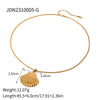 Stainless Steel Shell Starfish Ochain Necklace Electroplated For Women Natural Style