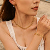 Stainless Steel Shell Starfish Ochain Necklace Electroplated For Women Natural Style