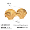 Stainless Steel Shellshaped Hairpin Electroplated Women's Headdress