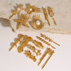 Stainless Steel Shellshaped Hairpin Electroplated Women's Headdress