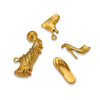 Stainless Steel Shoes Pendant Jewelry Accessories With Ocean Life Pattern And Electroplating Treatment