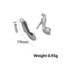 Stainless Steel Shoes Pendant Jewelry Accessories With Ocean Life Pattern And Electroplating Treatment