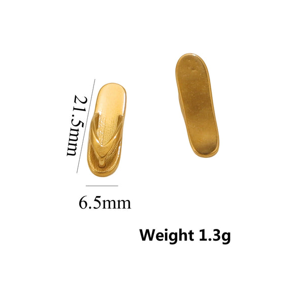 Stainless Steel Shoes Pendant Jewelry Accessories With Ocean Life Pattern And Electroplating Treatment