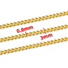 Stainless Steel Side Chain Jewelry Chain Vacuum Gold Electroplated Fashion Geometric Diy Necklace Bracelet Matching Chain