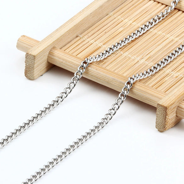 Stainless Steel Side Chain Jewelry Chain Vacuum Gold Electroplated Fashion Geometric Diy Necklace Bracelet Matching Chain