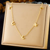 Stainless Steel Simple English Letters Goldplated Ochain Necklace