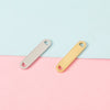 Stainless Steel Simple Geometric Double Hole Long Connecting Piece Engravable Pendant Necklace Jewelry Accessories