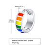Stainless Steel Simple Geometric Nonpiercing Colorful Earrings