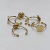 Stainless Steel Simple Geometric Ring Holder With Gem Base Pattern Electroplated Jewelry Accessories