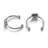 Stainless Steel Simple Geometric Ring Holder With Gem Base Pattern Electroplated Jewelry Accessories
