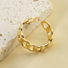 316L Stainless Steel Simple Geometric Ring With Electroplating