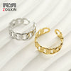 316L Stainless Steel Simple Geometric Ring With Electroplating