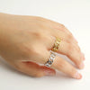 316L Stainless Steel Simple Geometric Ring With Electroplating