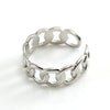 316L Stainless Steel Simple Geometric Ring With Electroplating