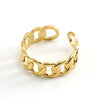 316L Stainless Steel Simple Geometric Ring With Electroplating