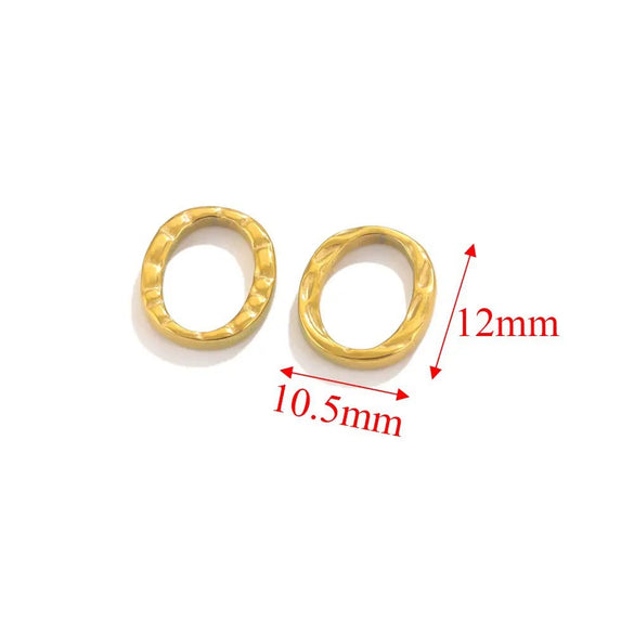 Stainless Steel Simple Irregular Round Electroplated Chain Accessories