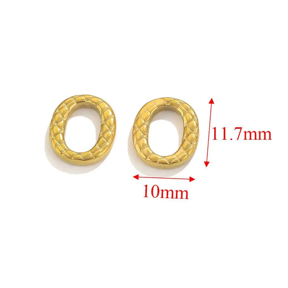 Stainless Steel Simple Irregular Round Electroplated Chain Accessories