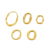 Stainless Steel Simple Irregular Round Electroplated Chain Accessories