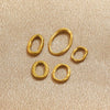 Stainless Steel Simple Irregular Round Electroplated Chain Accessories