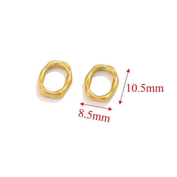 Stainless Steel Simple Irregular Round Electroplated Chain Accessories