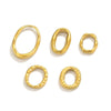 Stainless Steel Simple Irregular Round Electroplated Chain Accessories