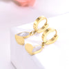 Stainless Steel Simple Love Shell Earrings With Animal Zodiac Pattern Color Preserving Ear Jewelry Niche All Match Fashion Earrings