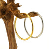 316L Stainless Steel Simple Niche Design Electroplating Round Plain Ring And Bracelet Hand Jewelry