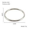 316L Stainless Steel Simple Niche Design Electroplating Round Plain Ring And Bracelet Hand Jewelry