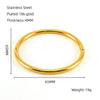 316L Stainless Steel Simple Niche Design Electroplating Round Plain Ring And Bracelet Hand Jewelry
