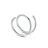 Stainless Steel Simple Spiral Perforated Nose Ring And Lip Ring Electroplated Jewelry