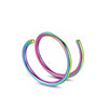 Stainless Steel Simple Spiral Perforated Nose Ring And Lip Ring Electroplated Jewelry