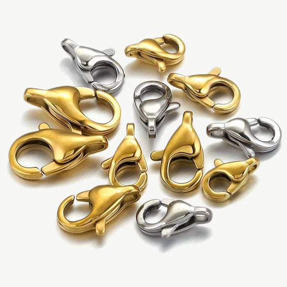 Stainless Steel Simple Square Lobster Buckle For Diy Bracelet Vacuum Electroplated Gold