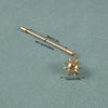 Stainless Steel Simple Style Barbell Stud And Chain Pendant Earrings With Electroplating