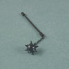 Stainless Steel Simple Style Barbell Stud And Chain Pendant Earrings With Electroplating