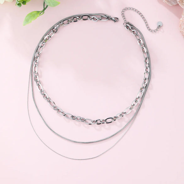 Stainless Steel Simple Style Classic Style Solid Color Necklace