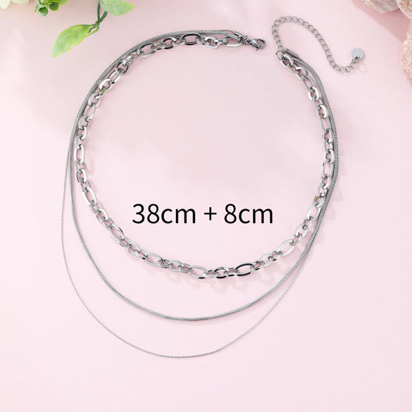 Stainless Steel Simple Style Classic Style Solid Color Necklace