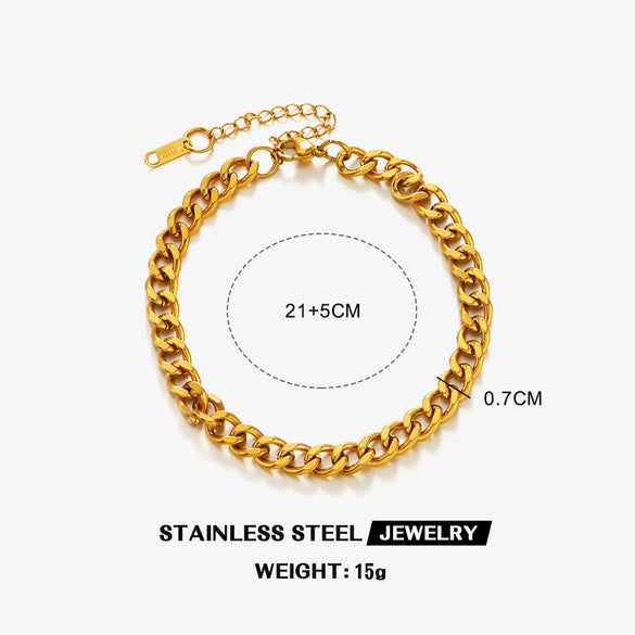 Stainless Steel Simple Style Cuban Chain Anklet With Letters Numbers Text For Women