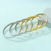 Simple Style Round Stainless Steel 18K Gold Plated Bangle In Bulk