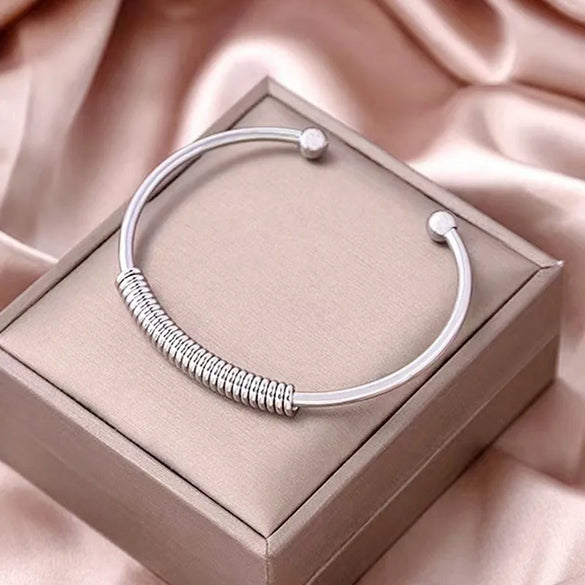 Stainless Steel Simple Style Solid Color Plating Bangle