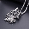 Stainless Steel Skull Sickle Pendant Cast Metal Belief Style Jewelry Necklace Charm For Men And Women