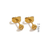Stainless Steel Small Cute Hanging Earrings Diy Handmade Accessories Vacuum Electroplated