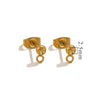 Stainless Steel Small Cute Hanging Earrings Diy Handmade Accessories Vacuum Electroplated