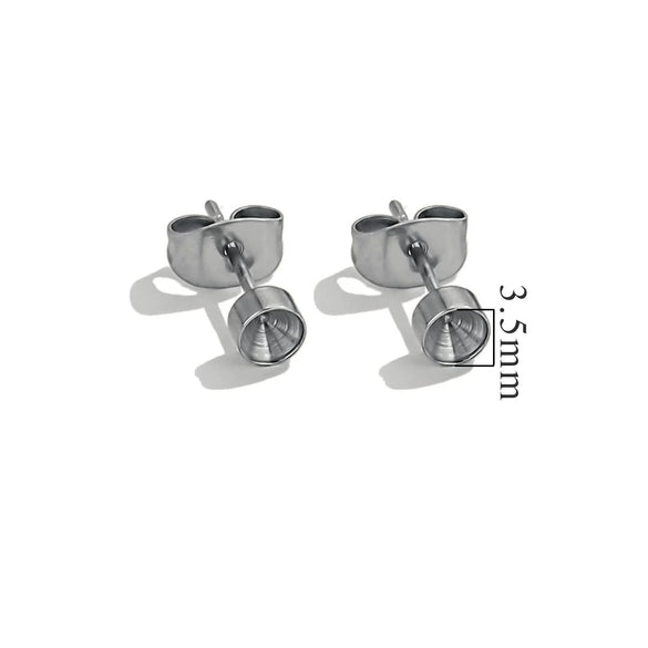 Stainless Steel Small Cute Hanging Earrings Diy Handmade Accessories Vacuum Electroplated