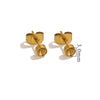 Stainless Steel Small Cute Hanging Earrings Diy Handmade Accessories Vacuum Electroplated