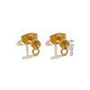 Stainless Steel Small Cute Hanging Earrings Diy Handmade Accessories Vacuum Electroplated